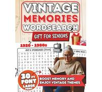 Vintage Memories: 30 Pt Font Large Print Word Search Puzzle book 1920 - 1980s, Gift For Seniors, Boost Memory and Enjoy Vintage Themes (Word Search Books For Adults & Seniors)