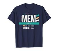 Vintage Memphis MEM Airport Code Retro Travel Day Tennessee T-Shirt