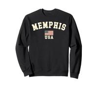 Vintage Memphis USA American Flag Tennessee Souvenir Retro Sweatshirt