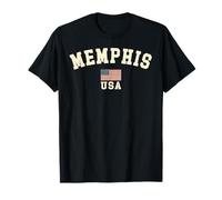 Vintage Memphis USA American Flag Tennessee Souvenir Retro T-Shirt