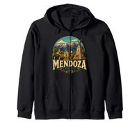 Vintage Mendoza Argentina Travel Souvenir Landmark Gift Zip Hoodie