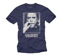 Vintage Men's T-Shirt - Find What You Love - Message Text Saying Quote Funny for Men Boys Teenager and Kids L Blue