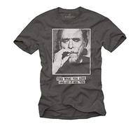 Vintage Men's T-Shirt - Find What You Love - Message Text Saying Quote Funny for Men Boys Teenager and Kids L Grey