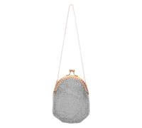 Vintage Mesh Coin Pouch with Kiss Lock, Stainless Steel Victorian Style | Mini Wallet for Travel and Themed Events, Portable Organization, Classic Retro Look for Women