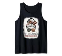 Vintage Messy Bun We The People are Pissed Off Tank Top