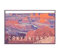 Vintage Metal Art Plaque Canyonlands National Park Utah Retro Wall Art Decor Iron Painting for Bathroom, Kitchen, Pub, Garden, Coffee 20x30CM