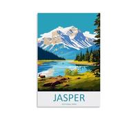 Vintage Metal Art Plaque Jasper National Park Retro Wall Art Decor Iron Painting for Bathroom, Kitchen, Pub, Garden, Coffee 30x40cm