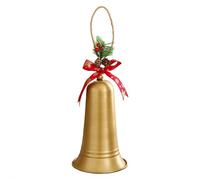 Vintage Metal Christmas Bells with Hanging Rope and Pine Cone, Christmas Bells Door Hanger or Wreath Christmas Decoration, Xmas Hanging Decorative Bell for Tree