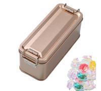 Vintage Metal Cookie Box - Decorative Powder Storage Box, Tin with Lid Design, Tin Container for Jewellery Candy, Bookie Box for Tea Chocolates