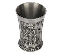 Vintage Metal Egyptian Shot Glass, Hand Embossed Mini Cup, 30ML, for Whiskey Cocktails, Bar Accessories, Home Decor