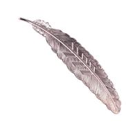 Vintage Metal Feather Bookmarks,Beautiful Feather Shape Book Marker DIY Handmade Photography Tools(Copper)