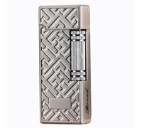 Vintage Metal Flint Lighter Mini Butane Lighter Soft Flame(Without butane) (Silver)