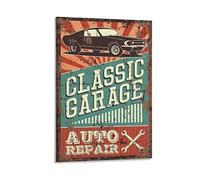 Vintage Metal Garage Car Repair Poster Wall Decoration Posters & Prints Wallpaper Living Room Bedroom Decoration Wall Art 24x36inch(60x90cm) Frame-Style-1