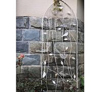 Vintage Metal Garden Trellis Panels Decorative Iron Wire Flower Fence for Climbing Plants Roses Vines Vegetables Sizes: 101x35cm 120x39cm 150x45cm Green & White Options