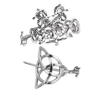Vintage Metal Hair Clips 2 Pack for Work and Weddings | Silver Finish, Charming Hairstyle Accent, for Friends and Mothers, Retro Designed Style