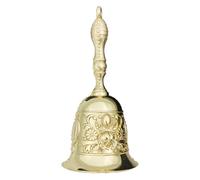 Vintage Metal Handbell Delicate Handle Metal Brown Handbell Service Handbell Dinner Bell Loud Call Wedding