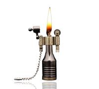 Vintage Metal Kerosene Trench Lighter Retro Cool Flint Brass Grinding Wheel Kerosene Lighter for Men Dad Husband