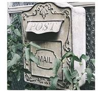 Vintage Metal Mailbox with European Farmhouse Design -for Leaving Messages and Decorating Your Home and Office,Size 26x9.5x34cm