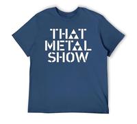 Vintage Metal Music Talk Show T-Shirt - Retro Hard Rock Graphic Tee, Cotton Unisex Fan Top Navy-Style S