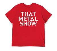 Vintage Metal Music Talk Show T-Shirt - Retro Hard Rock Graphic Tee, Cotton Unisex Fan Top Red-Style 6XL
