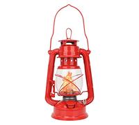 Vintage Metal Oil Lamp Storm Lantern 10inch Burning Hurricane Lantern Retro Kerosene Lamps for Camping Hiking Patio Decoration,Red