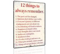 Vintage Metal Sign - 12 Things to Always Remember - Rustic Positive Wall Decor for Home, Office, Classroom, Inspirational Gift - 8x12 Inch (2541)