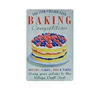 Vintage Metal Sign Cakes Tin Sign Bakery, Dessert Shop Fun Food Wall Decor