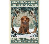 Vintage Metal Sign Caramel Cavapoo Dog Once Upon a Time Vintage Vintage Metal Sign Funny Signs Vintage Wall Decor for Home Garden Bar Bathroom 8x12 Inch