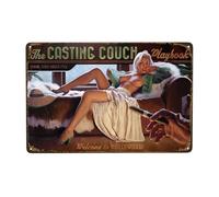 Vintage Metal Sign, Foundry Couch Pin Up Girl Tin Sign, Funny Decorative Poster for Home Man Cave Bar Garage Garden Wall Plaque Iron Sign 30x20cm