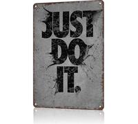 Vintage Metal Sign Just Do It Slogan Workout Room Signs Retro Tin sign For Gym Workout Posters Fitness Plaque Inspirational Wall Decor 8x12 Inches