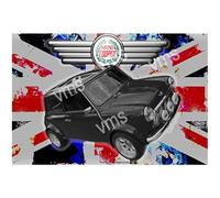 Vintage Metal Sign MINI UNION JACK COOPER MOTOR RACING 18X12 inch Home Decor Inside Outside Bar Kitchen Pub Decorative Plaques