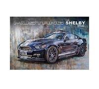 Vintage Metal Sign MUSTANG GT500 24X16 inch Home Decor Inside Outside Bar Kitchen Pub Decorative Plaques