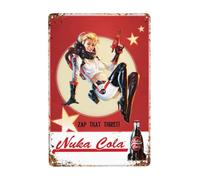 Vintage Metal Sign, Nuka Cola Tin Sign, Funny Decorative Poster for Home Man Cave Garage Bar Garden Wall Plaque Iron Sign 20x30cm