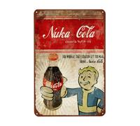 Vintage Metal Sign, Nuka Cola Tin Sign, Funny Decorative Poster for Home Man Garden Bar Garage Cave Wall Plaque Iron Sign 20x30cm