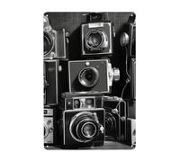 Vintage Metal Sign Retro Metal Tin Sign for Home Bar Wall Decor Stylish Wall Art Plaques Retro Cool Camera Collection Metal Wall Signs for Indoor Outside Unique Poster 12 X 8 Inches