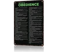 Vintage Metal Sign Scriptures On Obedience: Religious Text Compilation-Funny Wall Art Tin Signs Poster Home Room Bedroom Man Cave Office Decor 8x6inch