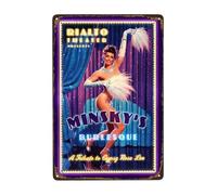 Vintage Metal Sign, Sexy Lady Pin Up Girl Tin sign, Funny Decor Poster for Home Man Cave Bar Garden Garage Wall Plaque Iron Sign 20 x 30 cm