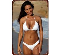 Vintage Metal Sign Sexy Poster Bikini Hot Woman Nude Posters Pin up Girl Nice Ass Tin Signs Funny Bathroom Wall Decor Home Bar Restroom Garage Man Cave Decorations 12x8 Inch