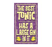 Vintage Metal Sign THE BEST GIN/TONIC 8X14 inch Home Decor Inside Outside Bar Kitchen Pub Decorative Plaques