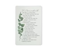 Vintage Metal Sign The Ten Commandments Metal Posters, God Bible Verses Inspirational Art For Living Room Decor, Christian Sayings Poster Picture, 10 Commandments Art For Office Decor 12x16 Inch