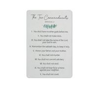 Vintage Metal Sign The Ten Commandments Metal Posters, God Bible Verses Inspirational Art For Living Room Decor, Christian Sayings Poster Picture, 10 Commandments Art For Office Decor 5.5X8 Inch