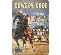 Vintage Metal Signs Cowboys Retro Metal Tin Signs For Home Man Cave Basement Decor Bar Accessories and Garage Signs Bar Pictures Wall Decor 8x12 Inch