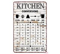 Vintage Metal Signs for Kitchen Kitchen Quote Funny Metal Tin Sign Wall Decor Farmhouse Rustic Kitchen Conversions Sign for Gifts Tin Signs Funny Signs Wall Metal Poster 8x12 inch