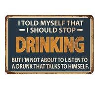 Vintage Metal Signs I Told Myself Retro Metal Tin Signs For Home Man Cave Basement Decor Bar Accessories And Decor Garage Signs Bar Pictures Wall Decor Garage Decor 16X12 Inch