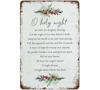 Vintage Metal Signs O Holy Night Christmas Retro Poster Tin Sign Funny Decorations for Farm Office Store Pubs Club Wall Decor Plaque Presents on Christmas Halloween Thanksgiving 6x8 Inch