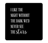 Vintage Metal Signs Outdoor I Like The Night Without The Dark We'd Never See The Stars Room Decor for Men Metal Plaque for Dorm Shop Coffee Bar Art Poster Gift for Lounge 12x12 Inch