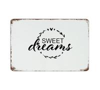 Vintage Metal Signs Sweet Dreams Home Decor Metal Plaque for Dining Room Laundry Gate Art Poster Gift for Backyard 12x18 Inch