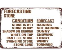 Vintage Metal Signs Weather Forecasting Stone Tin Sign Poster Wall Decor Plaque For Home Bar Pub Club Cafe Gift For Women Men Tin Sign 8 * 12 in