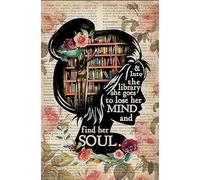 Vintage Metal Tin Sign Books Into The Library Vertical Poster, Girl Love Books Vintage Wall Art, Book Lover, Book Dictionary Poster Metal Tin Sign