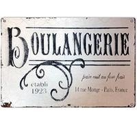Vintage Metal Tin Sign Boulangerie Paris For Home Bar Pub Kitchen Garage Restaurant Wall Deocr Plaque Signs 5.5x8 Inch Presents On Christmas, Thanksgiving, Anniversaries And Birthday